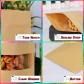 5 pcs 3-side Seal Food Grade Ziplock Brown Kraft Paper Bag Snack Pouches with Clear Window